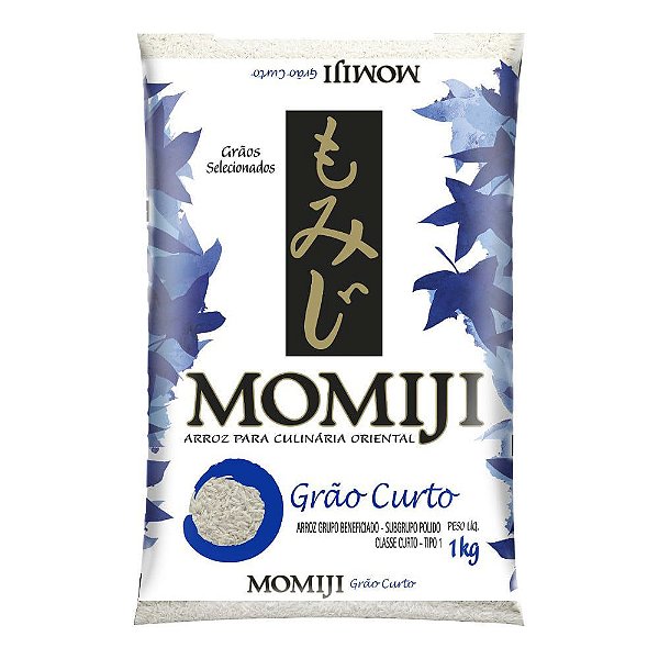 Arroz Japonês Momiji Curto - 1Kg