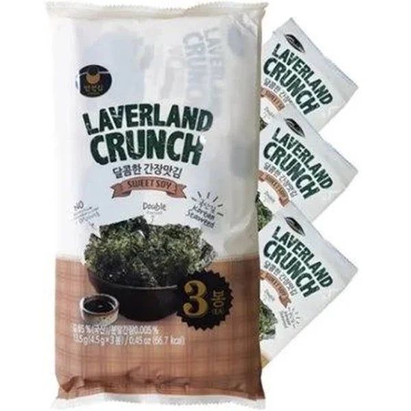 Snack De Alga- Sweet Soy 3Un - Laverland Crunch