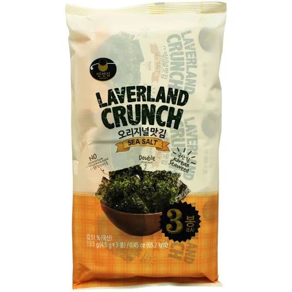 Snack De Alga- Sea Salt 3Un - Laverland Crunch