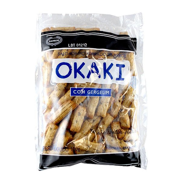 Salgadinho De Arroz Torrado Okaki Com Gergelim - 100 Gramas