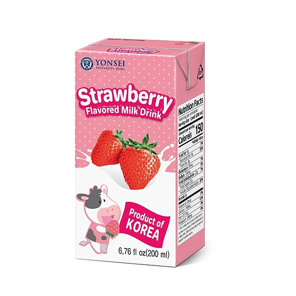 Bebida Coreana De Leite Com Morango Yonsei - 190Ml