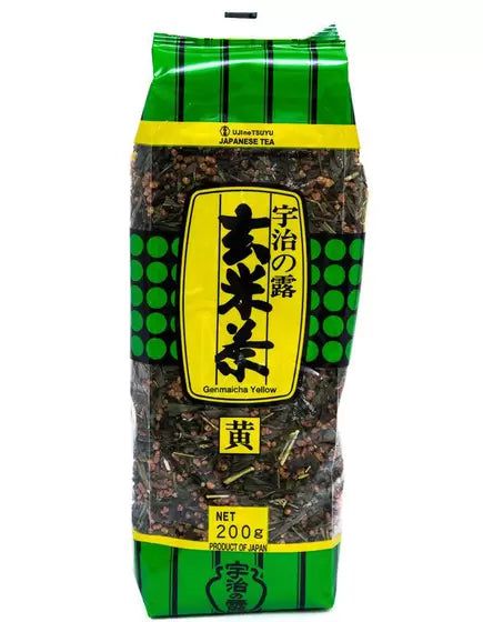 Chá Verde Japones Com Arroz Integral Torrado Guen Mai Cha Yellow 200g Ujinotsuyu