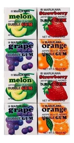 Chiclete Coreano Bubble Gum 4 Sabores Marukawa