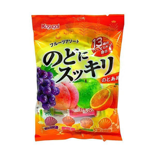 Bala Japonesa De Frutas Sortidas Nodoame - 112 G