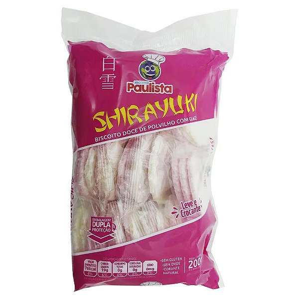 Biscoito Coreano Doce De Polvilho Com Glacê Shirayuki 200G Paulista