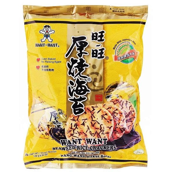 Biscoito De Arroz Want Want C/ Nori Salgado 136G