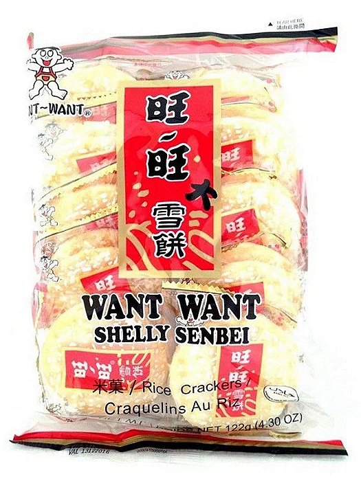 Biscoito De Arroz Açucarado Sembei Shelly 150G Wantwant Taiwan