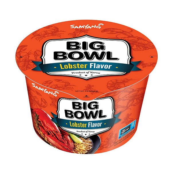 Lamen Coreano Copo Big Bowl Sabor Lagosta Samyang - 95G