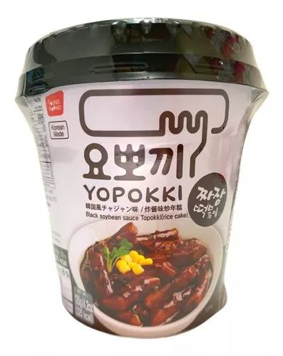 Bolinho Coreano Yopokki Arroz Molho de Soja Preta Copo 120G