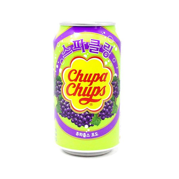 Refrigerante Coreano Sabor Uva Chupa Chups - 345Ml