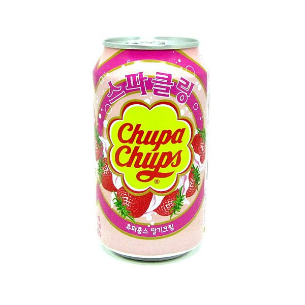 Refrigerante Coreano Sabor Morango Chupa Chups - 345Ml