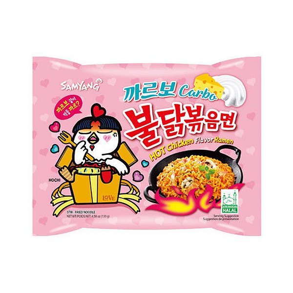 Lamen Coreano Samyang- Sabor Carbonara Buldak- 130g