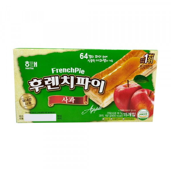 Biscoito Coreano FrenchPie Folhado de Maçã Haitai 192G