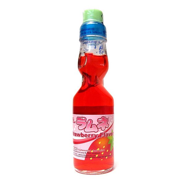 Refrigerante Japonês- Ramune Sabor Morango- 200ML