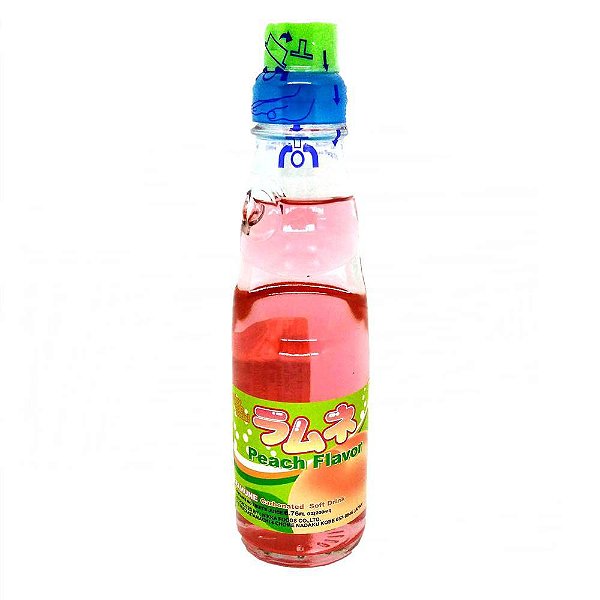 Refrigerante Japonês- Ramune Sabor Pessego- 200ML