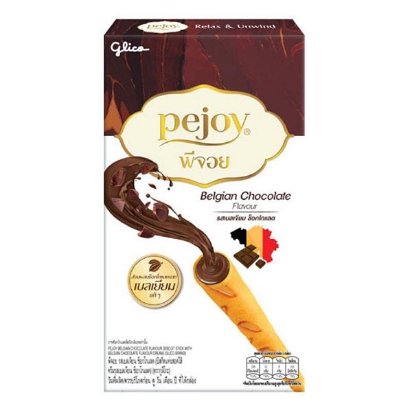 Glico Peljoy- Biscoito com Chocolate Belga- 39G