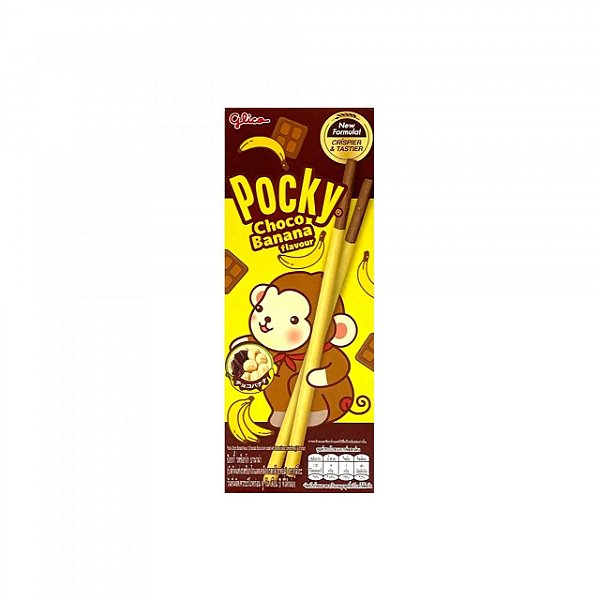 Glico Pocky- Biscoito com Cobertura- Sabor Banana com Chocolate- 25G
