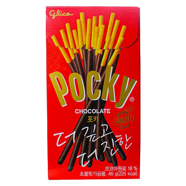 Pocky Biscoito Coreano com Cobertura Chocolate- Glico 41g