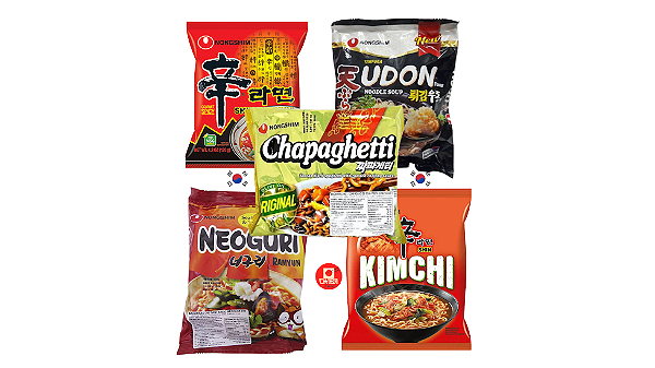 Kit Lamen Coreano - 5 Sabores