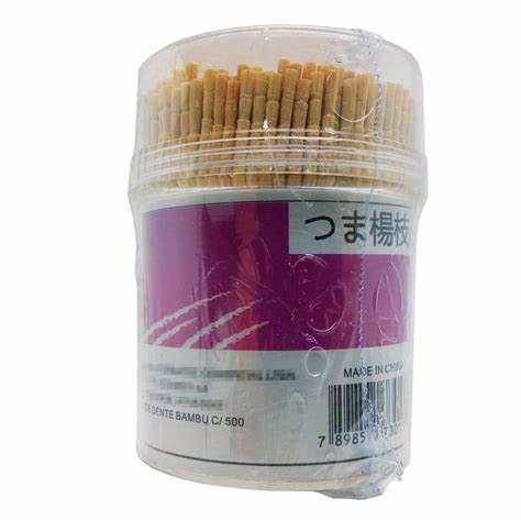 Palito de Dente Bambu Estilo Japonês- 500un