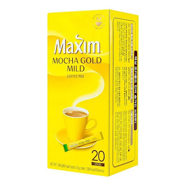 Café Pronto Solúvel Coffee Maxim Coreano Mocha Gold - 20 Sachês