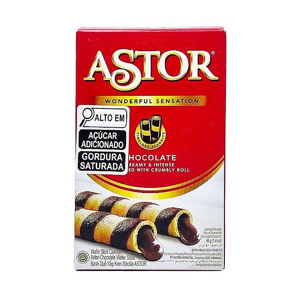Biscoito Wafer Sticks Double Chocolate Astor 40g