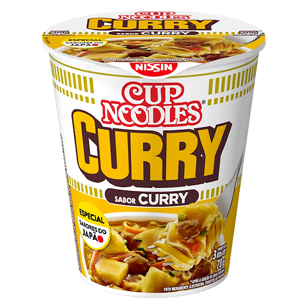 Cup Noodles Nissin Curry 70G Edição Asiática
