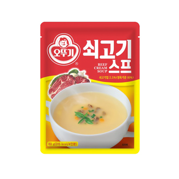 Sopa Coreana Instantânea de Carne - Beef Cream Soup Ottogi 80g