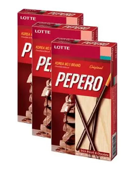Kit 3 Peperos Coreano- Chocolate Original 47g
