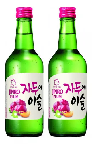 Kit 2 Sojus Jinro Plum Aroma De Ameixa - 360Ml