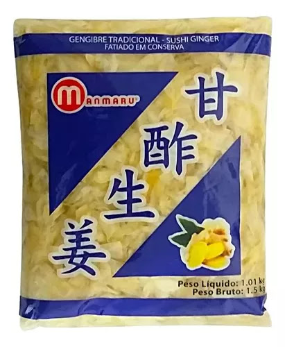 Gengibre Em Conserva Fatiado Gari Shoga-Manmaru 1kg