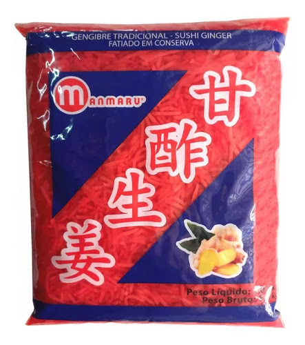 Gengibre Palito Sushi Ginger Em Conserva 1kg - Manmaru