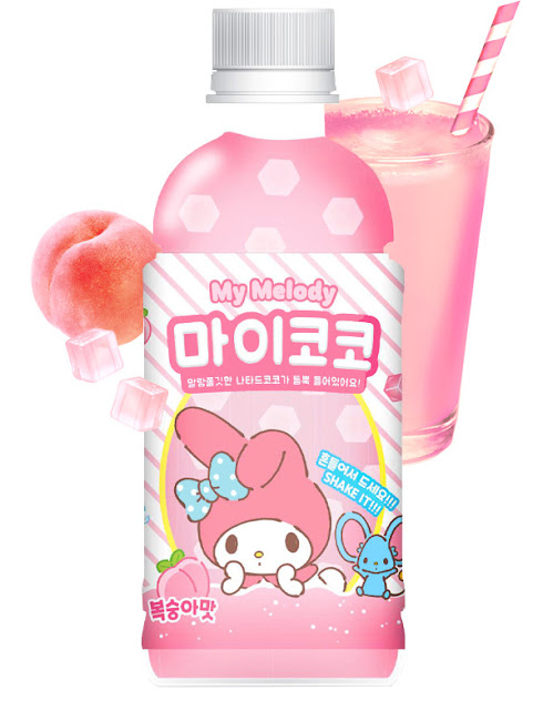 Bebida Saborizada de Pêssego com pedaços de Coco Sanrio (Hello Kitty) - 340mL