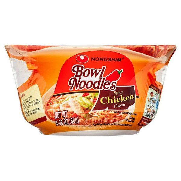 Lamen Bowl Noodle Spicy Chicken- Nongshim Galinha Picante 86g