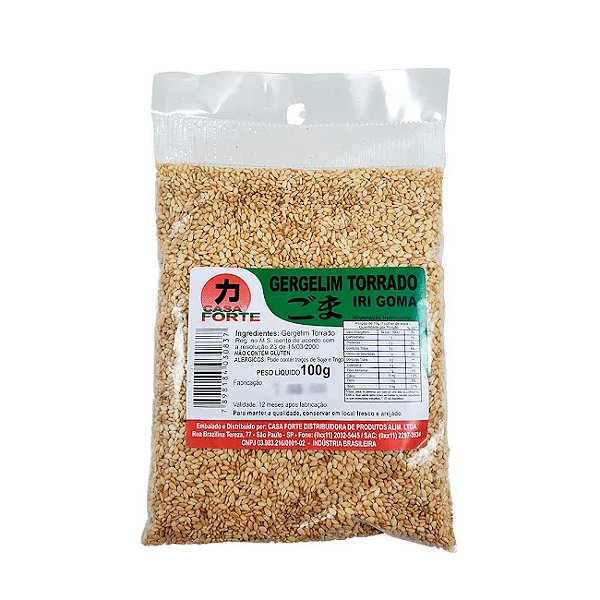 Gergelim Branco Torrado 100g- Casa Forte