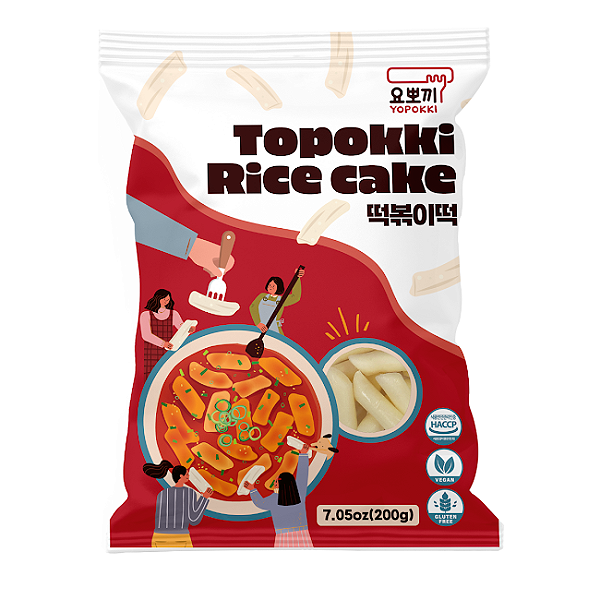 Yopokki Bolinho de Arroz Coreano Topokki - 200 gramas