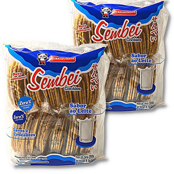 Kit 2 Sembei Cookies – Sabor Leite