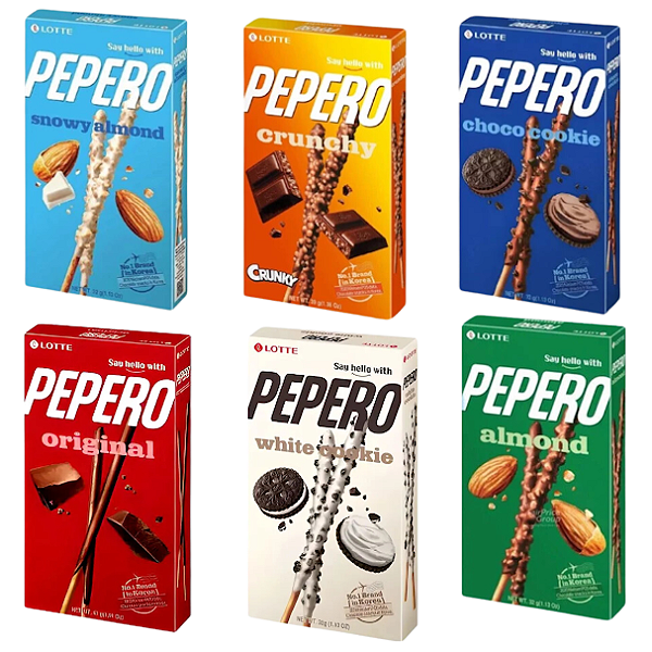 Kit de Biscoitos Palito Pepero – 6 Sabores Irresistíveis