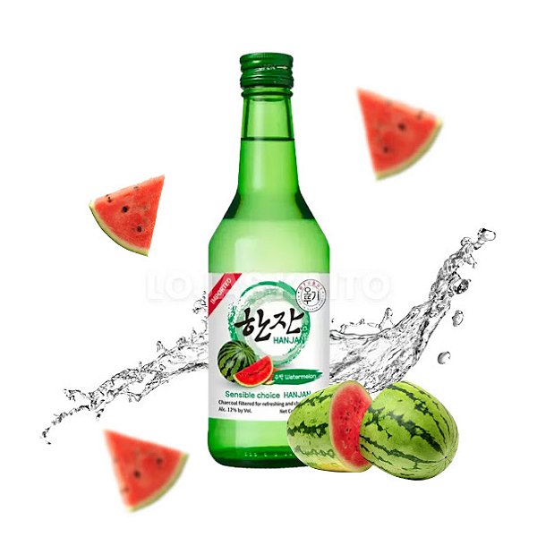 Soju Importado Aroma de Melancia Watermelon Hanjan - 375ml