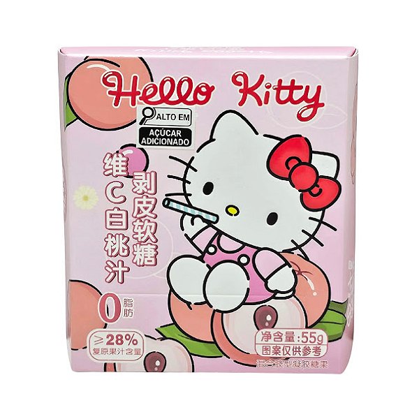 Bala de Goma Sabor Pêssego Hello Kitty Sanrio – 55g