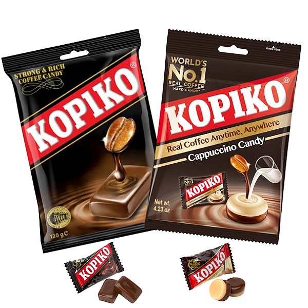 Kit Bala de Café e Cappuccino Kopiko – 2 unidades de 120g