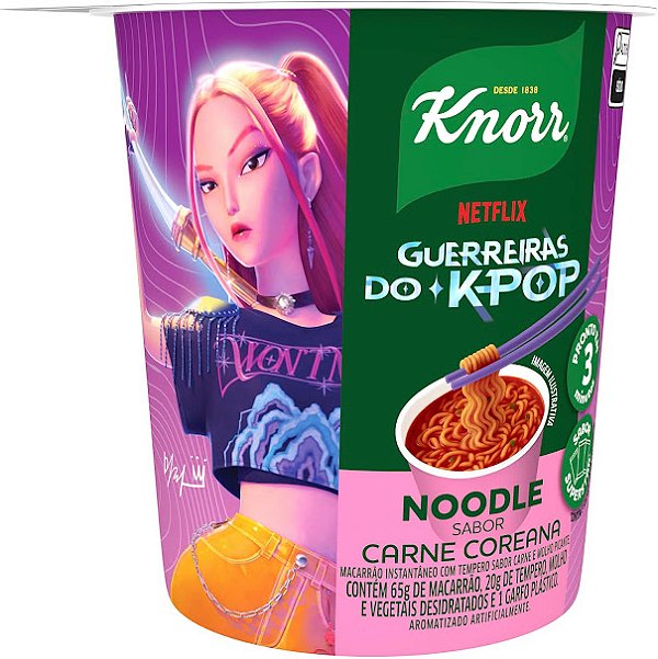 Noodles Knorr Guerreiras do K-Pop – Sabor Carne Coreana 85g