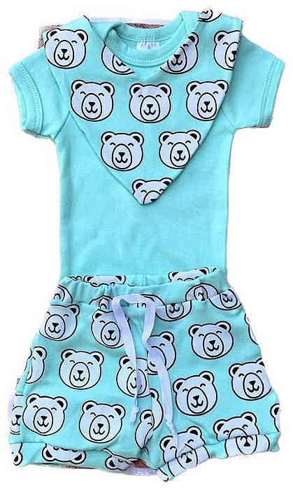 Conjunto Infantil Estampado Verde