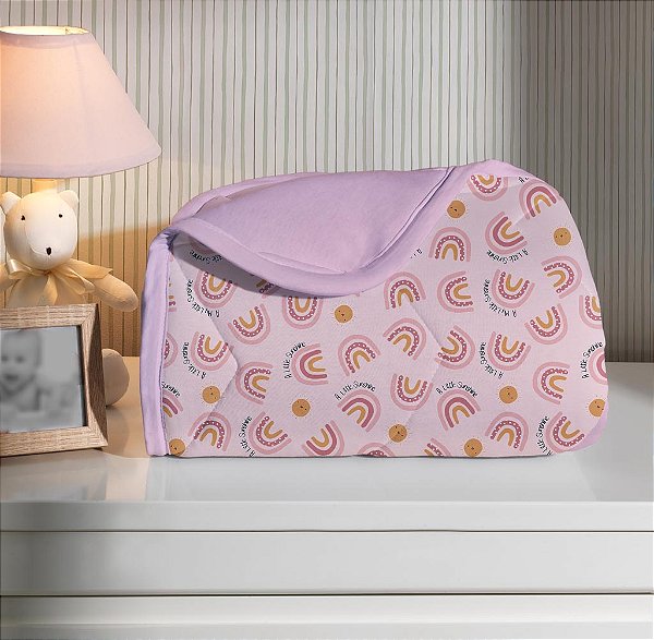 Edredom Berço Malha 100% Algodão Dupla Face- Sunshine