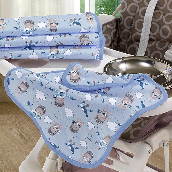 Kit Toalha de Boca 4 peças - Avião