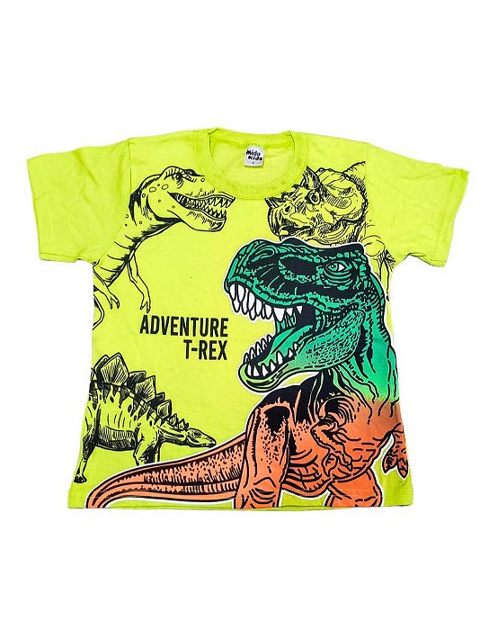 Camiseta Infantil Dinossauro - Verde