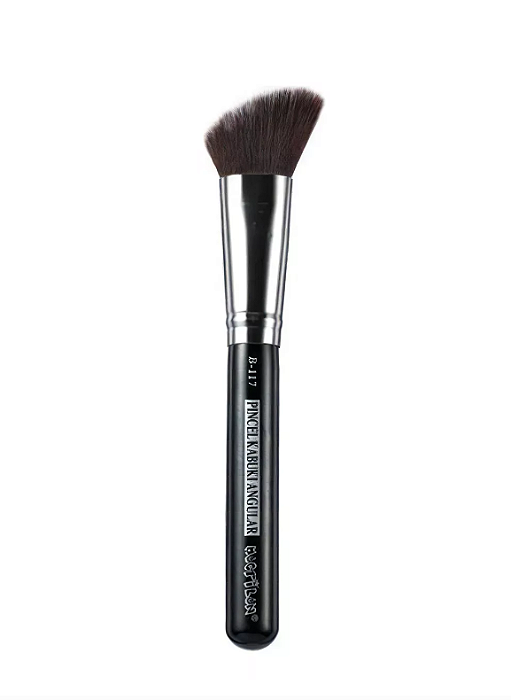 Pincel Kabuki Angular Macrilan B117 Cor Preto