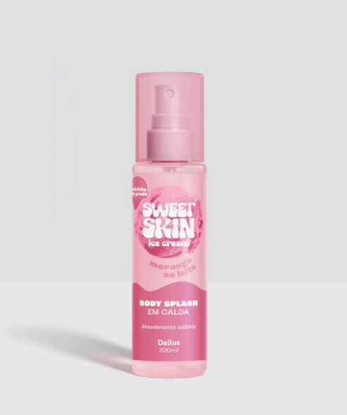 Body Splash em calda (MORANGO AO LEITE) – Sweet Skin ice cream