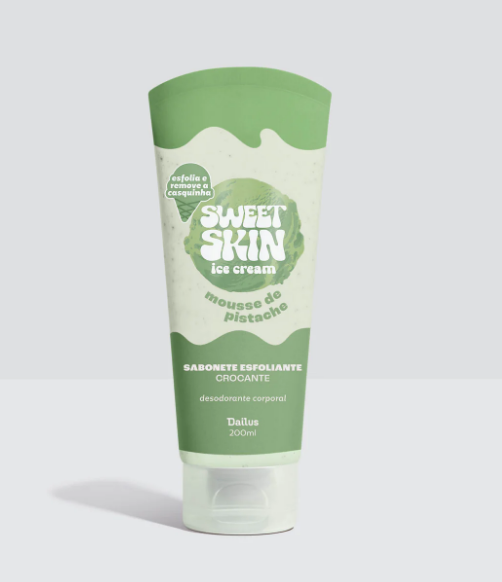 Sabonete esfoliante crocante (MOUSSE DE PISTACHE) – Sweet Skin ice cream