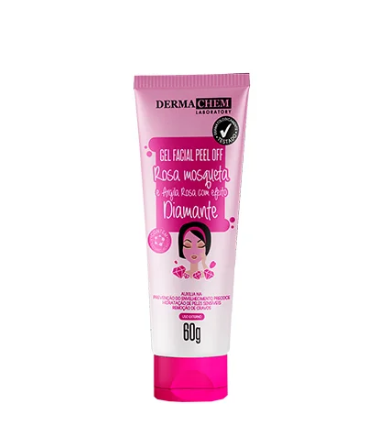 Gel Facial Peel Off Rosa Mosqueta e Argila Rosa 60g